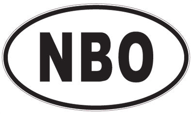 NBO - 3 Letter Initials Oval Sticker