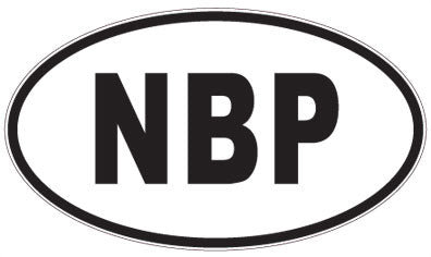 NBP - 3 Letter Initials Oval Sticker