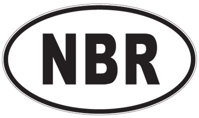 NBR - 3 Letter Initials Oval Sticker