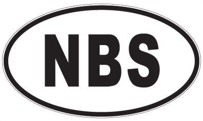 NBS - 3 Letter Initials Oval Sticker