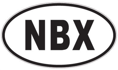 NBX - 3 Letter Initials Oval Sticker