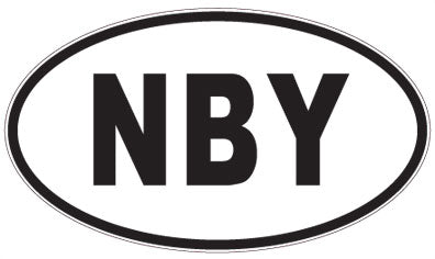 NBY - 3 Letter Initials Oval Sticker