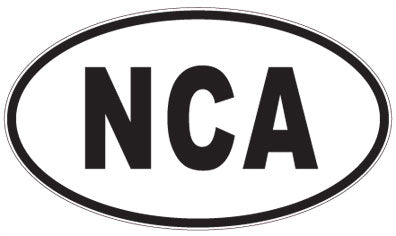 NCA - 3 Letter Initials Oval Sticker