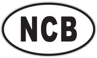 NCB - 3 Letter Initials Oval Sticker