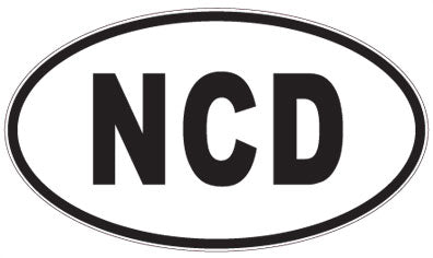 NCD - 3 Letter Initials Oval Sticker
