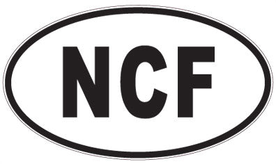 NCF - 3 Letter Initials Oval Sticker