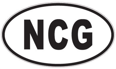 NCG - 3 Letter Initials Oval Sticker
