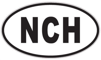 NCH - 3 Letter Initials Oval Sticker