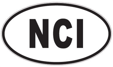 NCI - 3 Letter Initials Oval Sticker