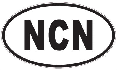 NCN - 3 Letter Initials Oval Sticker