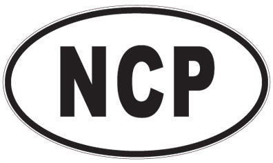 NCP - 3 Letter Initials Oval Sticker