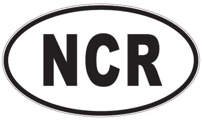 NCR - 3 Letter Initials Oval Sticker