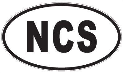 NCS - 3 Letter Initials Oval Sticker