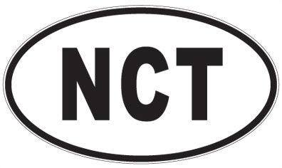NCT - 3 Letter Initials Oval Sticker