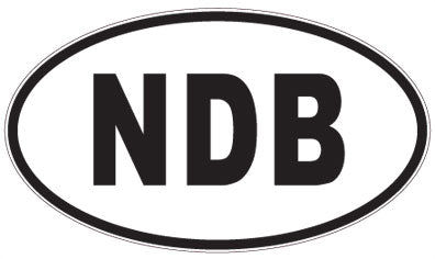 NDB - 3 Letter Initials Oval Sticker