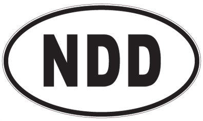 NDD - 3 Letter Initials Oval Sticker