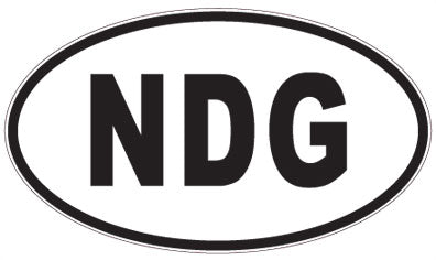 NDG - 3 Letter Initials Oval Sticker