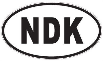 NDK - 3 Letter Initials Oval Sticker
