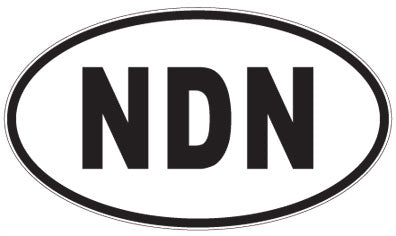 NDN - 3 Letter Initials Oval Sticker