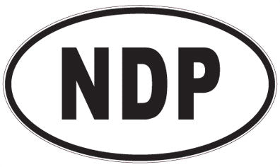 NDP - 3 Letter Initials Oval Sticker