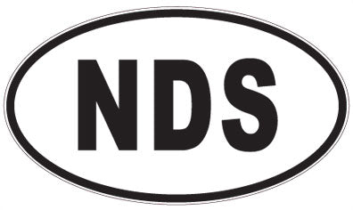 NDS - 3 Letter Initials Oval Sticker