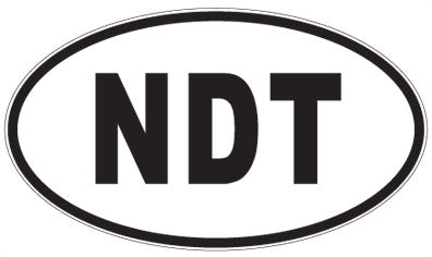 NDT - 3 Letter Initials Oval Sticker