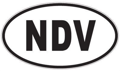 NDV - 3 Letter Initials Oval Sticker