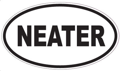 NEATER - Oval Sticker
