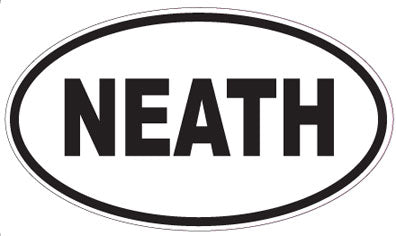 NEATH - Oval Sticker