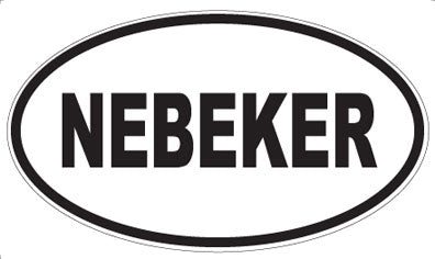 NEBEKER - Oval Sticker