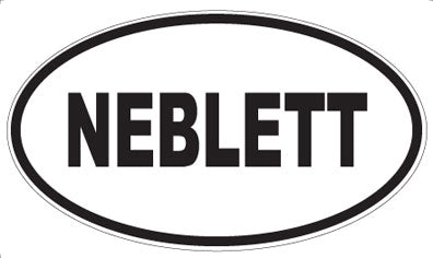 NEBLETT - Oval Magnet