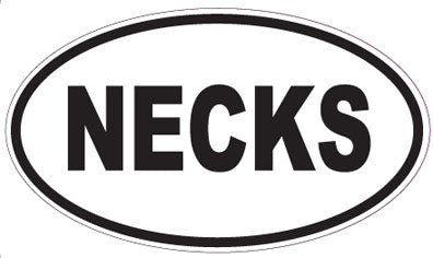 NECKS - Oval Sticker