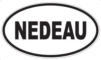 NEDEAU - Oval Magnet