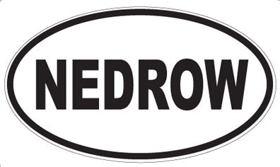 NEDROW - Oval Sticker