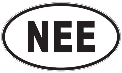 NEE - 3 Letter Initials Oval Sticker