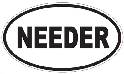 NEEDER - Oval Sticker