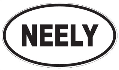 NEELY - Oval Sticker