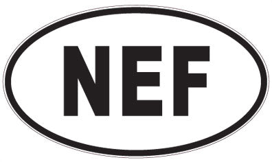 NEF - 3 Letter Initials Oval Sticker