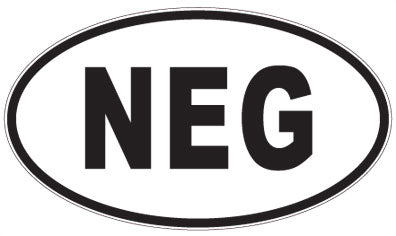 NEG - 3 Letter Initials Oval Sticker