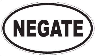 NEGATE - Oval Sticker