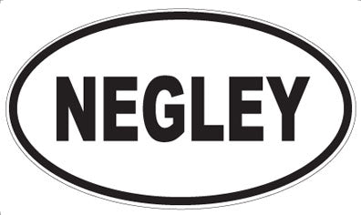 NEGLEY - Oval Sticker