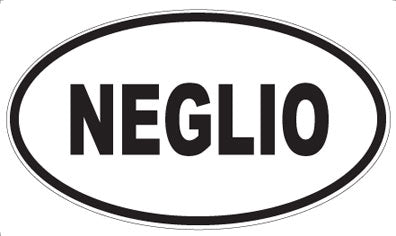 NEGLIO - Oval Sticker