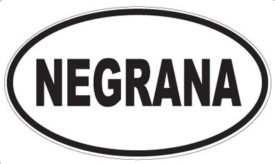 NEGRANA - Oval Sticker