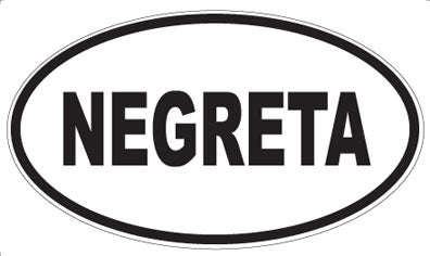 NEGRETA - Oval Sticker