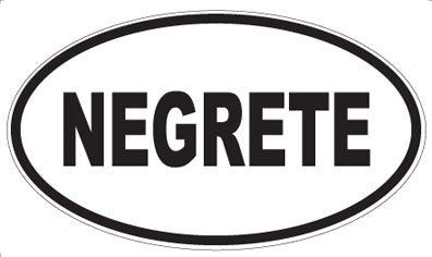 NEGRETE - Oval Sticker
