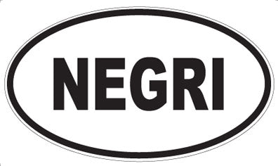 NEGRI - Oval Magnet