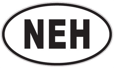 NEH - 3 Letter Initials Oval Sticker
