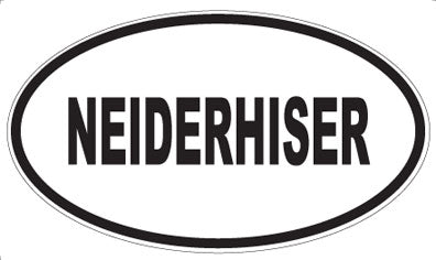 NEIDERHISER - Oval Sticker