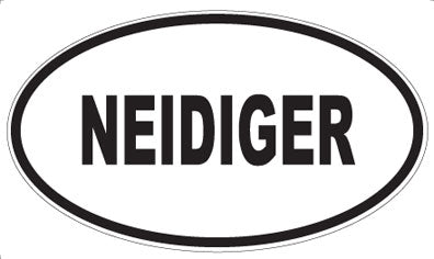 NEIDIGER - Oval Magnet
