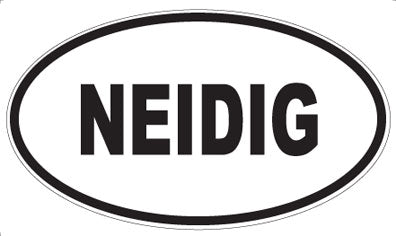 NEIDIG - Oval Magnet